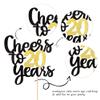 1 Pack Cheers to 20 Years Cake Topper Black and Gold Glitter Assembled 20th Birthday Cake Pick Happy 20 Cake Decoration for 20th Anniversary Twenty Birthday Party Decorations Supplies view 3