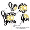 Cheers to 80 Years Cake Topper - Black and Gold Glitter Assembled Birthday Cake Pick - Happy 80th Cake Decoration for Anniversary and Eighty Birthday Party Supplies (1 Pack) view 3