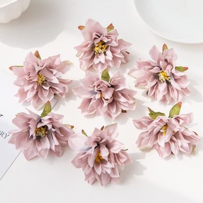 HXSCOO 20PC Artificial Flowers Silk Gerbera Stamen New Year's Eve Decorations Home Wedding Garden Rose Arch Christmas Garland Brooch (Color : Light Grey, Size : 20 Pieces)