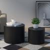 2Pc Nesting Coffee Tables with 2 Round Tables, LERFAN Modern High-End Accent Sofa Side Tea Table Set view 1