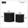2Pc Nesting Coffee Tables with 2 Round Tables, LERFAN Modern High-End Accent Sofa Side Tea Table Set view 2