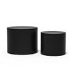 2Pc Nesting Coffee Tables with 2 Round Tables, LERFAN Modern High-End Accent Sofa Side Tea Table Set view 3