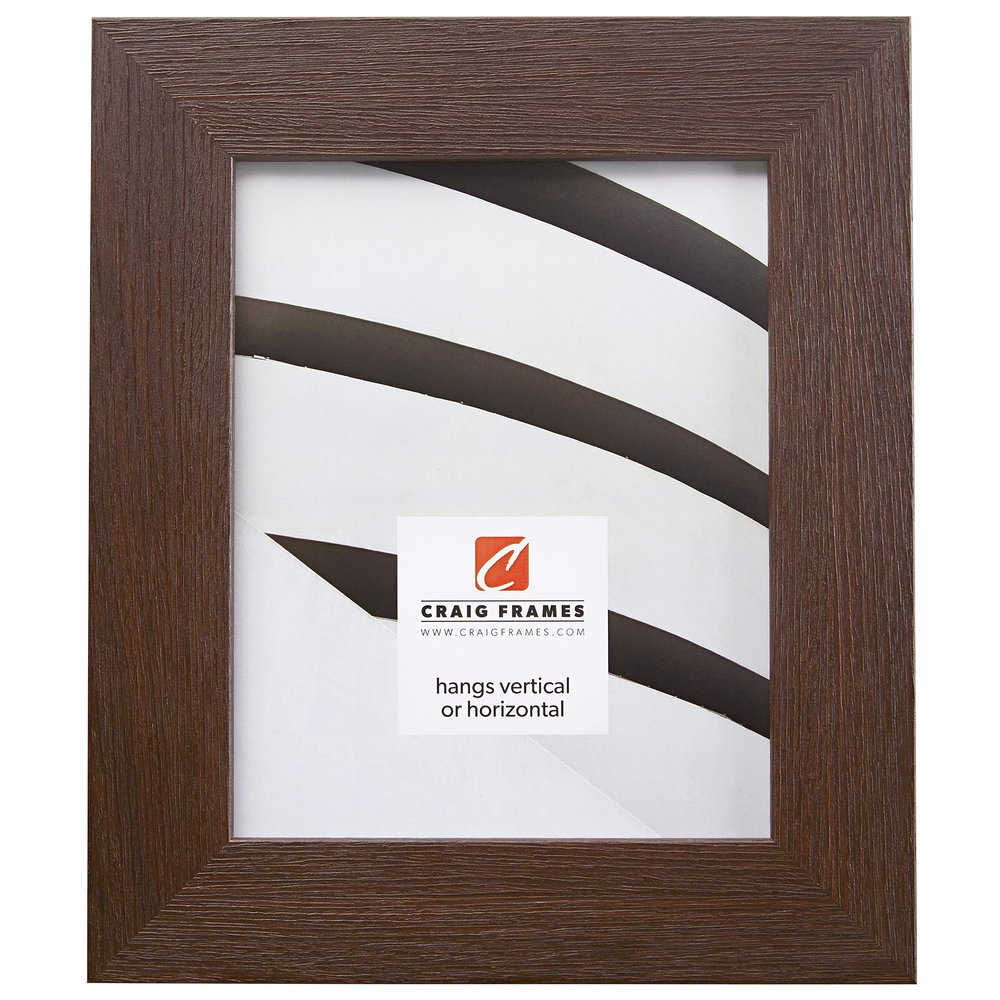 Craig Frames Bauhaus 200, 18x24 Picture Frame, Melinga Brown Oak