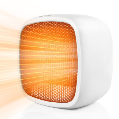 Portable Space Heater, YOUCIDI 1000W/800W Ceramic Electric Heater, Compact Small Warmer, Heat Up in 2 Seconds, Safe and Quiet for Office Room Desk Indoor Use (White)