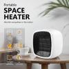 Portable Space Heater, YOUCIDI 1000W/800W Ceramic Electric Heater, Compact Small Warmer, Heat Up in 2 Seconds, Safe and Quiet for Office Room Desk Indoor Use (White) view 2