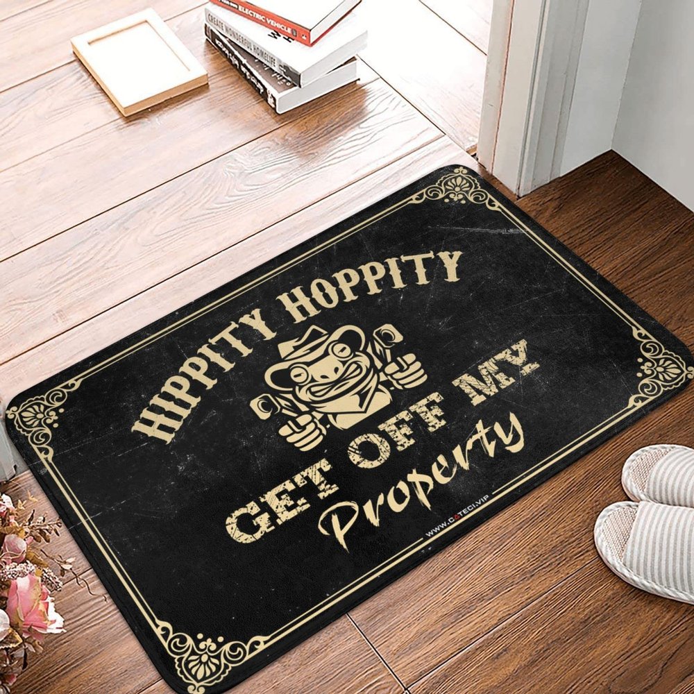 Home Decor Hippity Hoppity Get Off My Property Non-Slip Rugs Rubber Backing Indoor Doormat Easy Clean for Inside Floor Mats for Entryway 20 * 32 Inches