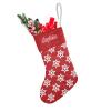 SunFancyCustom Custom White Snowflake Christmas Christmas Stocking Personalized with Name Xmas Family Holiday Birthday Gift Decor 17.52 x 7.87 Inch view 2