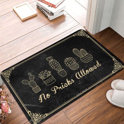Non-Slip Rugs No Pricks Allowed Funny Mat Rubber Backing Indoor Doormat Easy Clean for Inside Floor Mats for Entryway Home Decor 20 * 32 Inches