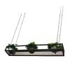 Ceiling Hanging Wine Rack, Iron Chain Wine Bottle Holder for Cabinet Kitchen Bar, Wine Storage Shelf Floating Glass Goblet Stemware Racks - Adjustable/Black (Size : 120x25x15cm) view 1