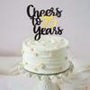 Cheers to 75 Years Cake Topper - Black and Gold Glitter Assembled Birthday Cake Pick - Happy 75th Cake Decoration for Anniversary Party Decorations Supplies (1 Pack) view 4