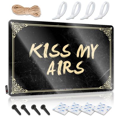 CakJuice Signs for Garage Kiss My Airs Tin Sign Decorative Bar Signs Teen Boy Room Decor ( Size : 30X40CM )