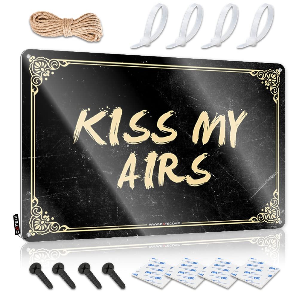 CakJuice Signs for Garage Kiss My Airs Tin Sign Decorative Bar Signs Teen Boy Room Decor ( Size : 30X40CM )