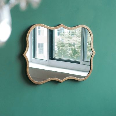 15.7X23.6inch Rectangular Mirror With Iron Frame, Vintage Bathroom Mirror Wall-Mounted Decorative Mirror, Retro European Nostalgic Style, For Bathroom Vanity, Entryway, Living Room Or Bedroom.