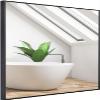 28" X 36" Rectangular Wall Mirror Black Bathroom Mirror Sleek Wall Mounted Rectangle Vanity Mirror with Metal Framed view 1