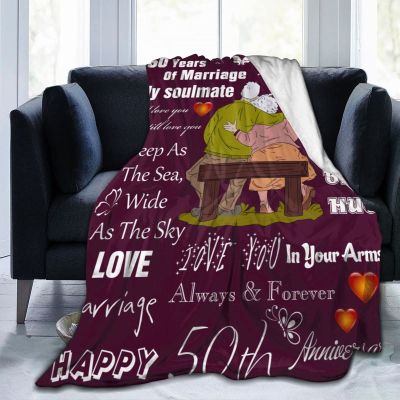 50th Anniversary Blanket Gifts, I Love You Gifts for Her Wedding Anniversary, Happy Birthday Gift for Wife from Husband Ideas, Unique Gifts for Wife Who Has Everything, W60 xL80