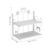 BOOMLATU 2-Tier Spice Rack Bow Counter Shelf Desktop Storage Organizer,White Foldable Shelf Bathroom Counter Organizer for Countertop Kitchen Office Living Room Desktop(White, 2-Tier) view 2