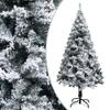 YITHOPI Seasonal Holiday Decoration Tree Artificial Christmas Tree with Flocked Snow Green 59.1" PVC for Indoor Outdoor Christmas Party Holiday Decoration view 1