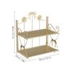 BOOMLATU 2-Tier Spice Rack Bow Counter Shelf Desktop Storage Organizer,Gold Foldable Shelf Bathroom Counter Organizer for Countertop Kitchen Office Living Room Desktop(Gold, 2-Tier) view 2