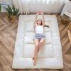 MAXYOYO Japanese Floor Futon Queen Size, Thicken Tatami Mat Sleeping Pad Foldable Roll Up Mattress Trifold Pad Guest Bed, Off White view 1