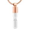 BIAIHQIE Glass Hourglass Cremation Jewelry Pendant for Ashes Pet/Human Cylinder Vial Locket Keepsake Memorial Urns Necklace Jewelry view 1