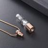 BIAIHQIE Glass Hourglass Cremation Jewelry Pendant for Ashes Pet/Human Cylinder Vial Locket Keepsake Memorial Urns Necklace Jewelry view 2
