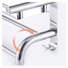 TOMYEUS Shower Caddy Bathroom Shelf 2 Tier Bathroom Shelf Wall Mounted with Towel Bar and 6 HooksFloating Shelves Wall Mounted20Inch 304 Stainless Steel Shower Organizer view 4