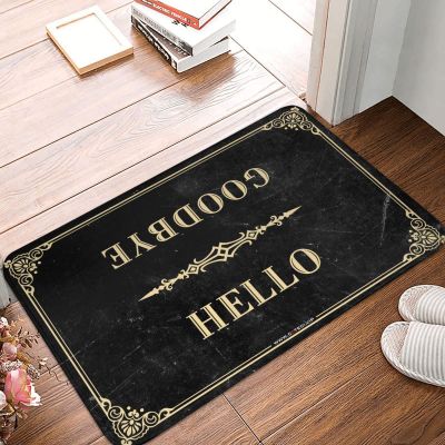 Welcome Sign for Front Door Hello Goodbye Non-Slip Rugs Rubber Backing Indoor Doormat Easy Clean for Inside Floor Mats for Entryway 20 * 32 Inches
