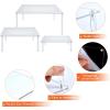 3 Pcs Square Acrylic Cake Stands, Akamino Reusable Round Cupcake Holder for Dessert Cake Pizza, Display Stand Party Serving Platter for Christmas Wedding Birthday Baby Shower Tea Party view 3