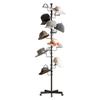 Thick forest Hat Rack with 15 Circular Hooks Floor Hat Stand Freestanding Hats Rack Stand Adjustable Metal Hats Tree Organizer Rack Display Standing Suitable for Home Store Commercial, Black view 1