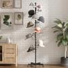 Thick forest Hat Rack with 15 Circular Hooks Floor Hat Stand Freestanding Hats Rack Stand Adjustable Metal Hats Tree Organizer Rack Display Standing Suitable for Home Store Commercial, Black view 2