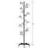 Thick forest Hat Rack with 15 Circular Hooks Floor Hat Stand Freestanding Hats Rack Stand Adjustable Metal Hats Tree Organizer Rack Display Standing Suitable for Home Store Commercial, Black view 3