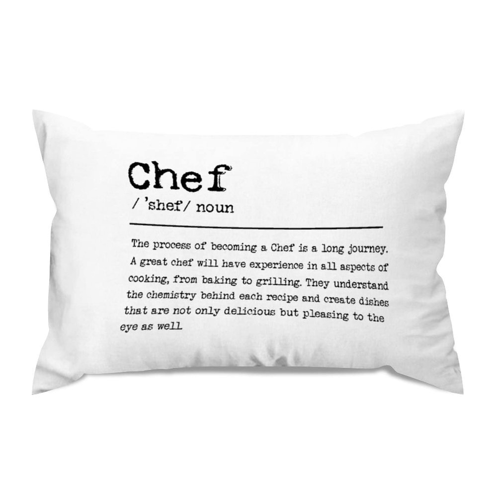 Chef Definition Lumbar Pillow Covers 12x18 Canvas Chef Throw Pillow Case Cover Farmhouse Cushion Covers for Living Room Couch Home Decor