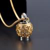 SHEIL Stainless Steel Lantern Crystal Cremation Pendant Memorial Necklace Ash Holder Urn Funeral Keepsake Jewelry,5 view 2