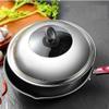 GANFANREN Pan/Pot Lid,Glass Lid/Cover,Pan Lids Stainless Steel Pan Lid Cover Tempered Glass Wok Lid Kitchen Large Size Replacement Pot Lids view 2