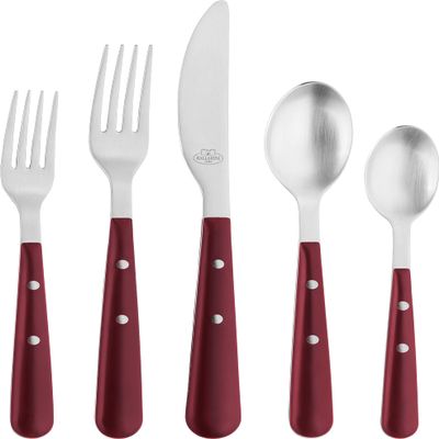 20-pc, ABS, Multiple place set, red