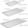 AMDSS Baking Sheet Cookie Sheet Set of 3, Professional Stainless Steel Cookie Sheet Baking Tray Pan, Rectangular Baking Pan for DIY Baking view 2