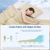 LUXEAR Cooling Blanket Throw, Arc-Chill Q-Max >0.5 for Hot Sleepers, Absorbs Heat to Keep Body Cool for Night Sweats, Lightweight Summer Cool Blankets for Sleeping, Gifts for Women & Men,Beige view 2