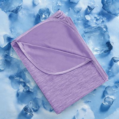 LUXEAR Cooling Blanket Throw, Arc-Chill Q-Max >0.5 for Hot Sleepers, Absorbs Heat to Keep Body Cool for Night Sweats, Lightweight Summer Cool Blankets for Sleeping, Gifts for Women & Men,Purple