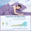 LUXEAR Cooling Blanket Throw, Arc-Chill Q-Max >0.5 for Hot Sleepers, Absorbs Heat to Keep Body Cool for Night Sweats, Lightweight Summer Cool Blankets for Sleeping, Gifts for Women & Men,Purple view 2