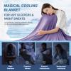 LUXEAR Cooling Blanket Throw, Arc-Chill Q-Max >0.5 for Hot Sleepers, Absorbs Heat to Keep Body Cool for Night Sweats, Lightweight Summer Cool Blankets for Sleeping, Gifts for Women & Men,Purple view 3