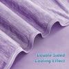 LUXEAR Cooling Blanket Throw, Arc-Chill Q-Max >0.5 for Hot Sleepers, Absorbs Heat to Keep Body Cool for Night Sweats, Lightweight Summer Cool Blankets for Sleeping, Gifts for Women & Men,Purple view 4