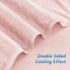 LUXEAR Cooling Blanket Throw, Arc-Chill Q-Max >0.5 for Hot Sleepers, Absorbs Heat to Keep Body Cool for Night Sweats, Lightweight Summer Cool Blankets for Sleeping, Gifts for Women & Men,Pink view 3