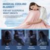 LUXEAR Cooling Blanket Throw, Arc-Chill Q-Max >0.5 for Hot Sleepers, Absorbs Heat to Keep Body Cool for Night Sweats, Lightweight Summer Cool Blankets for Sleeping, Gifts for Women & Men,Pink view 4