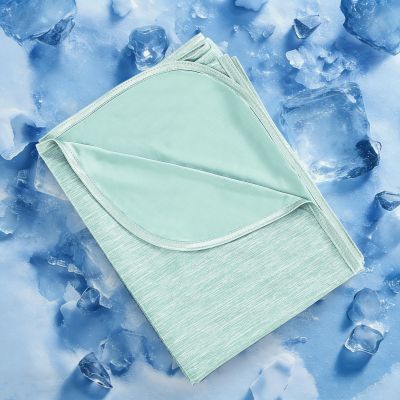 LUXEAR Cooling Blanket Throw, Arc-Chill Q-Max >0.5 for Hot Sleepers, Absorbs Heat to Keep Body Cool for Night Sweats, Lightweight Summer Cool Blankets for Sleeping, Gifts for Women & Men,Green