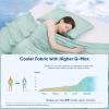 LUXEAR Cooling Blanket Throw, Arc-Chill Q-Max >0.5 for Hot Sleepers, Absorbs Heat to Keep Body Cool for Night Sweats, Lightweight Summer Cool Blankets for Sleeping, Gifts for Women & Men,Green view 2