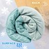 LUXEAR Cooling Blanket Throw, Arc-Chill Q-Max >0.5 for Hot Sleepers, Absorbs Heat to Keep Body Cool for Night Sweats, Lightweight Summer Cool Blankets for Sleeping, Gifts for Women & Men,Green view 4