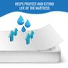 DMI Waterproof Mattress Protector, Mattress Pad, Waterproof Mattress Cover, Bed Pad and Bed Cover, Contoured Fitted Sheet, Twin (Pack of 24), White view 3
