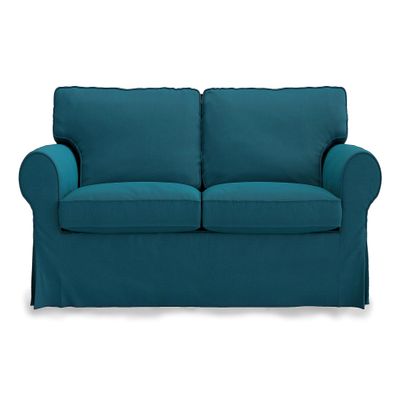 MASTERS OF COVERS Ektorp Loveseat (2 Seat) Sofa Cover Replacment Slipcover for IKEA Ektorp Two Seater Ektorp Slipcover (Dark Ocean)-NOT fit Uppland Series Sofa