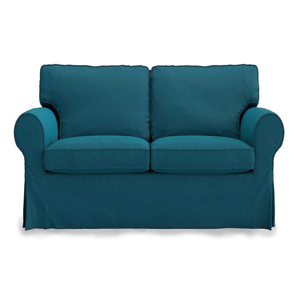 MASTERS OF COVERS Ektorp Loveseat (2 Seat) Sofa Cover Replacment Slipcover for IKEA Ektorp Two Seater Ektorp Slipcover (Dark Ocean)-NOT fit Uppland Series Sofa