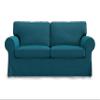 MASTERS OF COVERS Ektorp Loveseat (2 Seat) Sofa Cover Replacment Slipcover for IKEA Ektorp Two Seater Ektorp Slipcover (Dark Ocean)-NOT fit Uppland Series Sofa view 1